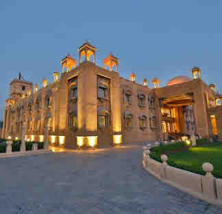 Front view of Chokhi Dhani The Palace Hotel Jaisalmer