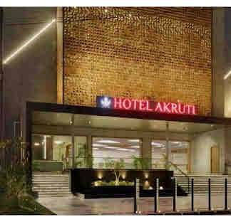 Front view of Hotel Akruti