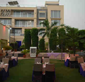 Front view of Hotel Chirag