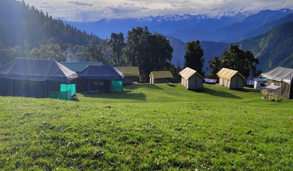 Morning view of Neelkanth Camp Chopta