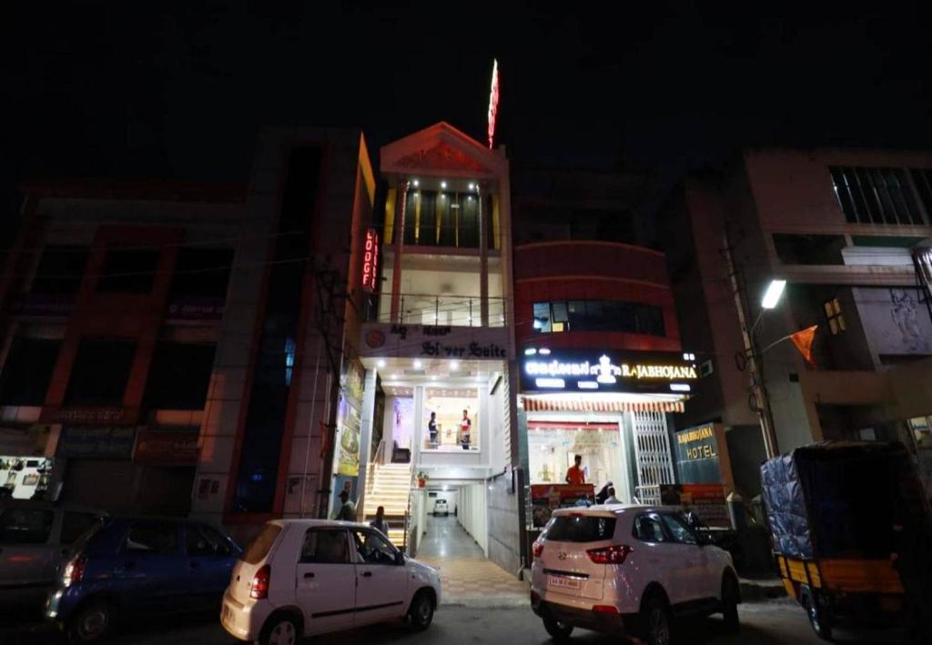 Night front view of Silver Suite Hotel