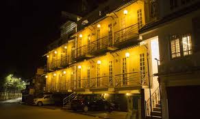 Outside night view of Garden Manor